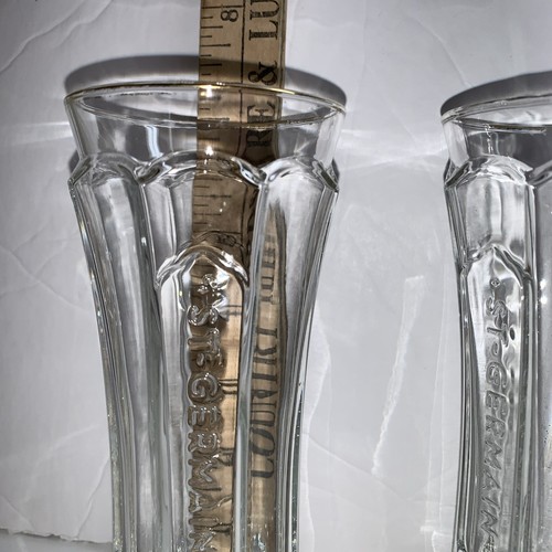 2 St. Germain French Pilsner Beer Liquor Cocktail Highball Gold Rim Glasses READ - Picture 6 of 24