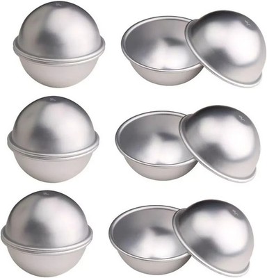 12 Pcs DIY Metal Bath Bomb Molds, Set of 6