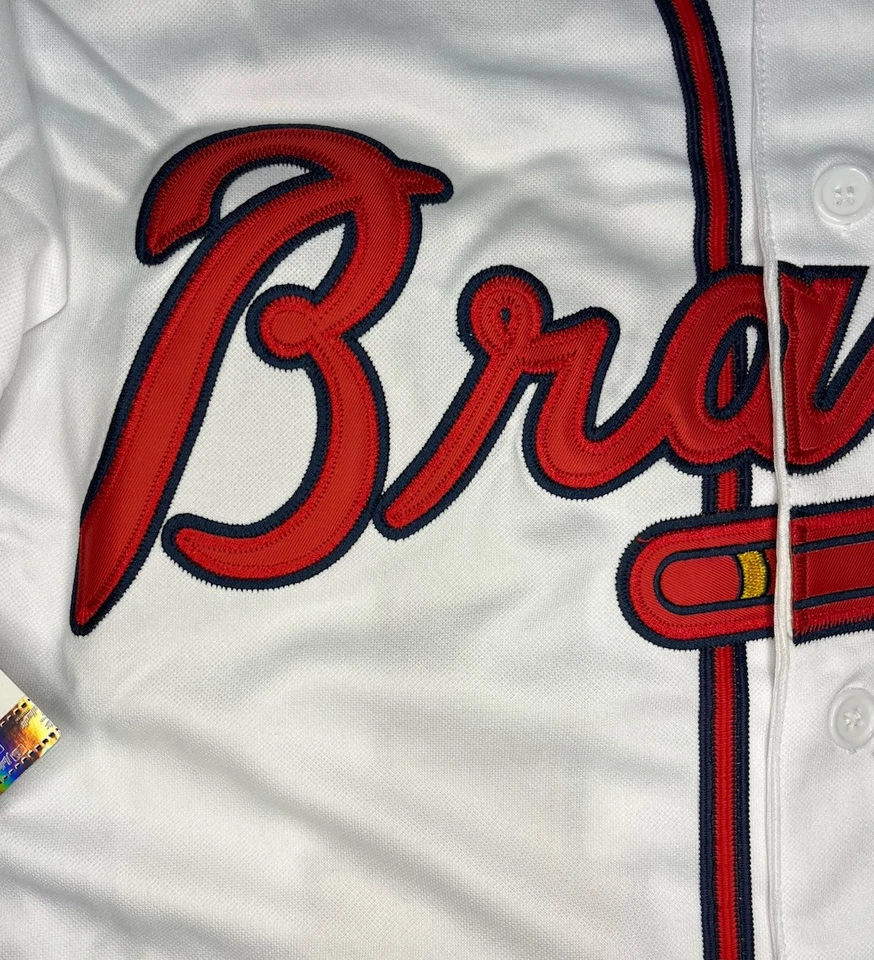 Camiseta blanca local Greg Maddux Atlanta Braves 1995 para hombre grande Foto 3 de 3