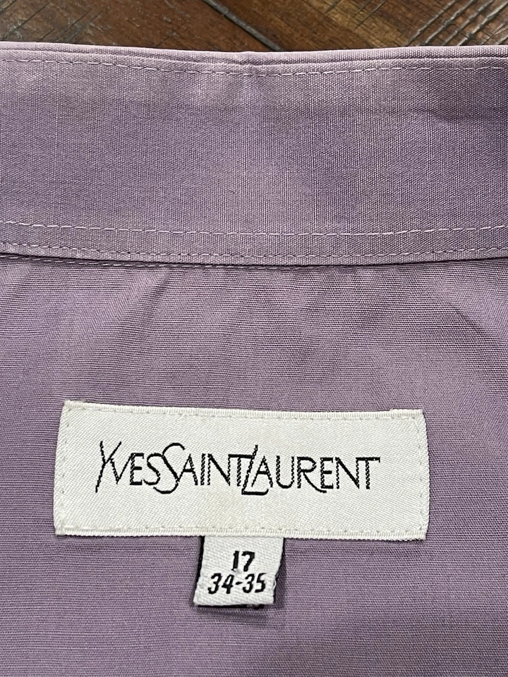 Camisa abotonada vintage Yves Saint Laurent para hombre de lujo Y2K clásica manga larga Foto 4 de 4