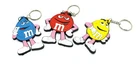 3  M&M  RUBBER  KEYCHAIN KEY RING