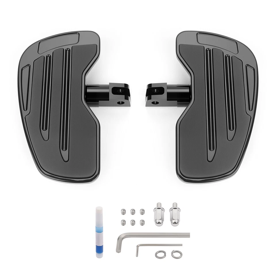 Black Front Rider Footboards Floorboards For Honda Gold Wing GL1800 2001-2024 Foto 2 de 4