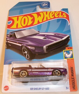 2023 HOT WHEELS 1:64 MUSCLE MANIA 9/10 PURPLE '69 SHELBY GT-500 | eBay