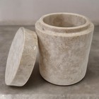 Marble Box with Lid Jewelry Box Cup Natural Stone Decor Bathroom