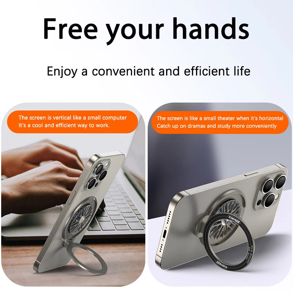 360° Magnetic Phone Ring Holder Finger Grip Magsafe Stand Mount for Mobile Phone - Image 4 of 4