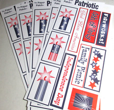 Patriotic Die Cuts Lot 5 Sheets Americas Birthday 4th of July Firework 10 Design