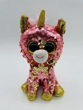 Ty Flippables Sunset Unicorn Beanie Boos Color Changing Sequin Plush 6 Inch