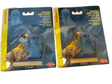 2 Packs Swings Living World Bird Wood Swing 3X4" Perch Toy Keet Budgie Canary