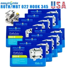 10packs Dental Orthodontic Self-ligating Brackets mini Braces ROTH/MBT 022 3/345