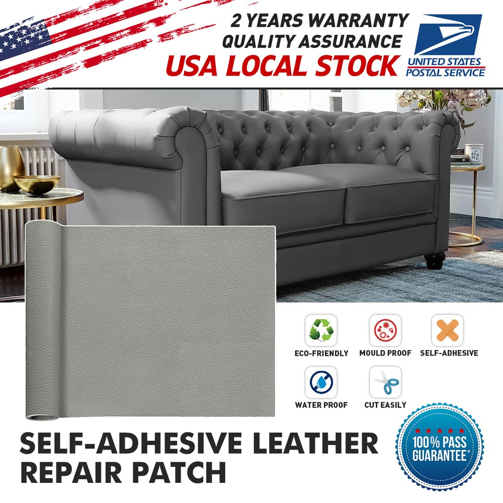 Leather Repair Kit Self-Adhesive Patch Stick on Sofa Clothing Car Seat Couch US