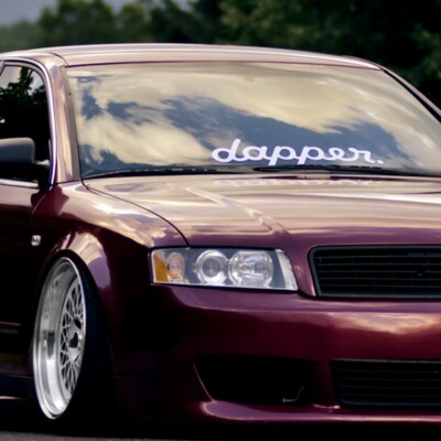 Dapper Design Auto Frontscheibenaufkleber Vinyl Weiß Reflektierend Cars Tuning