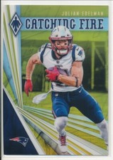 2019 Panini Phoenix Julian Edelman Catching Fire Yellow /75