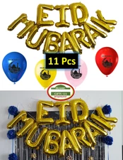 Eid Mubarak Decoration Balloon Banner 11Pcs Eid Favor Islamic Gift Ramadan Decor