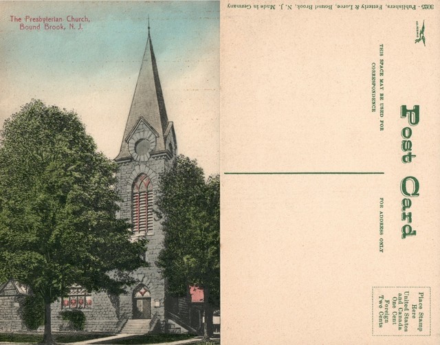 BOUND BROOK N.J. PRESBYTERIAN CHURCH ANTIQUE POSTCARD eBay
