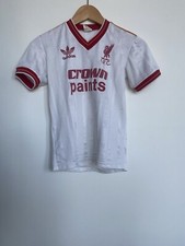 Liverpool 1985/86 Crown Paints Away Shirt L Boys 