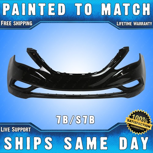 NEW Painted S7B Midnight Black Front Bumper Cover for 20112013 Hyundai