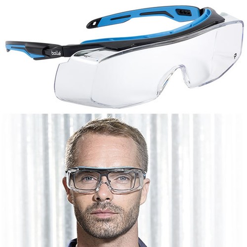 Bolle Safety Glasses TRYON OTG Fit Over Spectacles Clear Lens