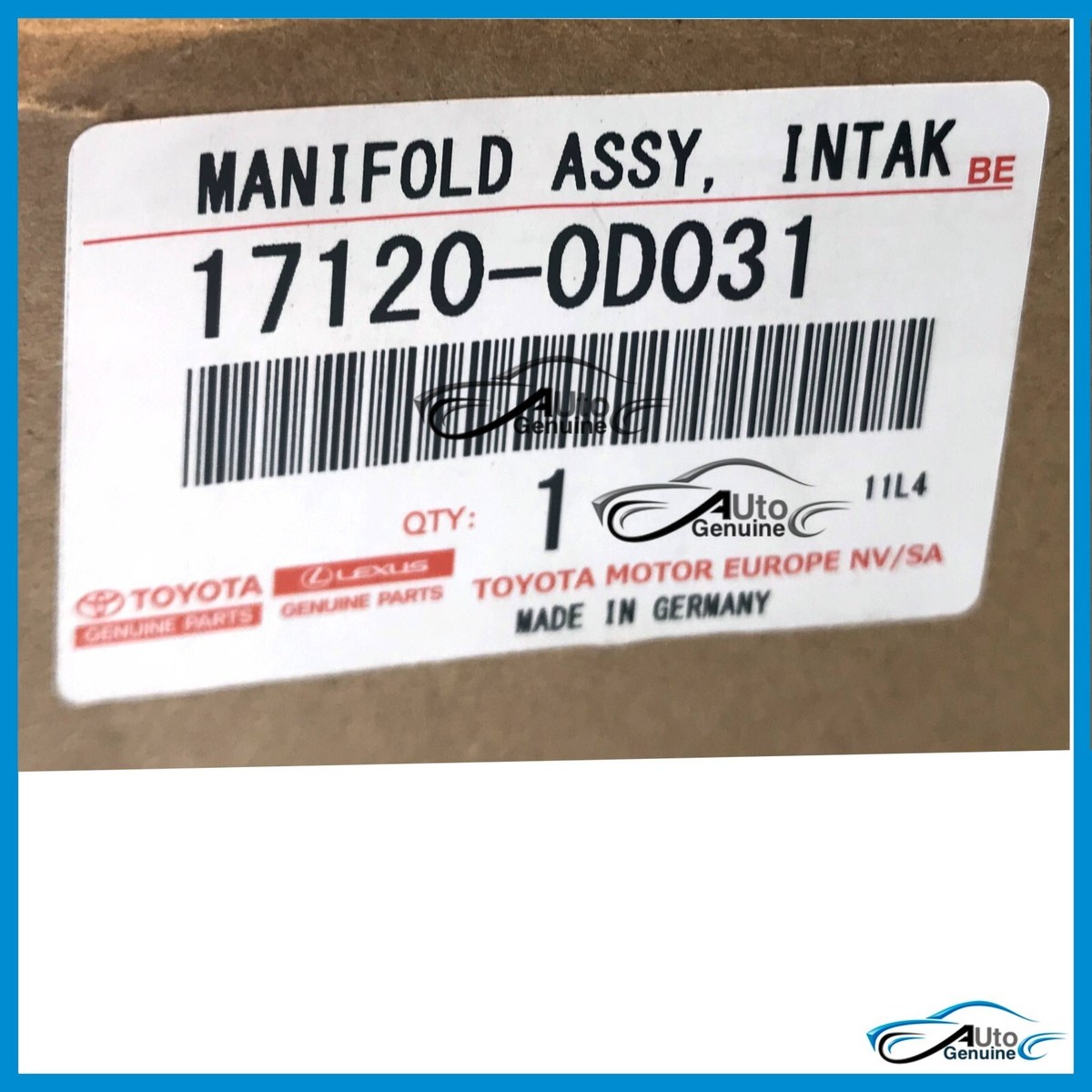 New Genuine ToyotaMANIFOLD, INTAKE 17120-0D031 Made In Germany  