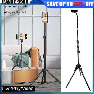 195cm Telescopic Tripod Stand For Camera Camcorder Phone Holder Ring Light  NEW UK