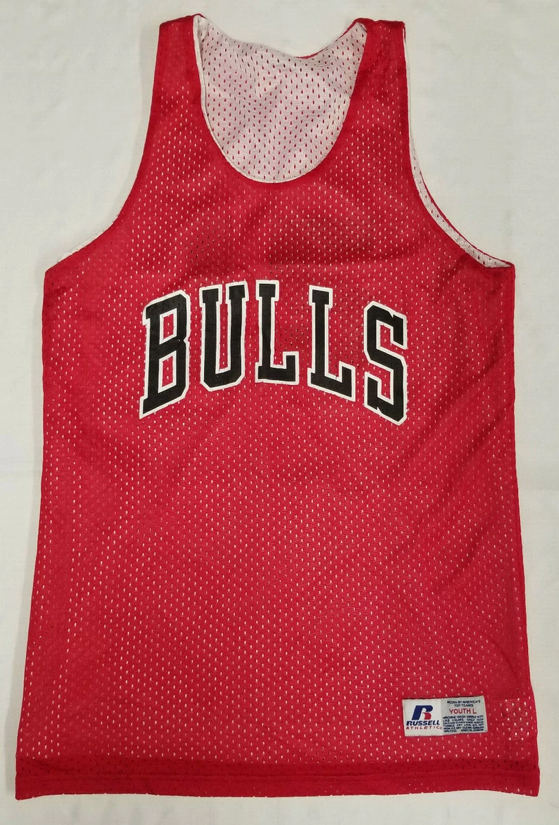 Vintage Reversible All Over Print Chicago Bulls Jersey L 