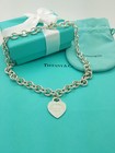Return To Tiffany & Co. Heart Pendant 16" Silver Necklace, UK ASSAY Hallmarks!