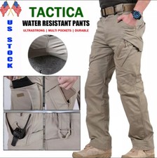 Men Tactical Cargo Pants Soldier Multi Pocket Work Combat Trousers Outdoor Pants