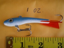 25 PCS. MINNOW JIGGING/CASTING FISHING LURE BAIT/ICE FISHING 1 OZ COBALT BLUE/W.