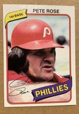 Pete Rose 1980 Topps Burger King Baseball Base Card #4 Hi-Grade Nr-Mint