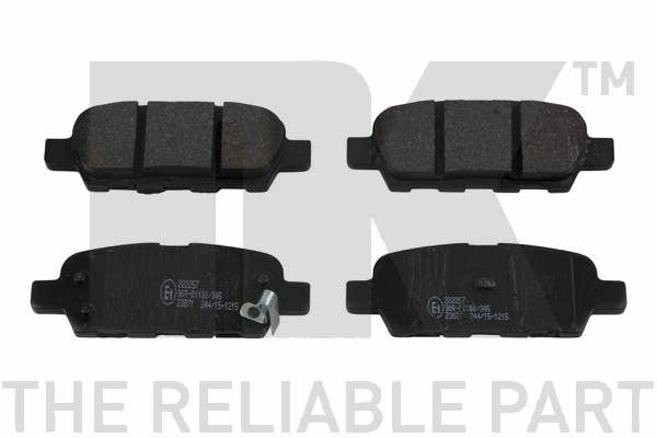 NK 222257 BremsbeläGe BeläGe Bremsbelagsatz Belagsatz BremsklöTze Hinten-image
