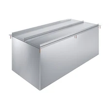 AmGood 18 in. x 36 in. Stainless Steel Drop-In Ice Bin with Sliding Lid