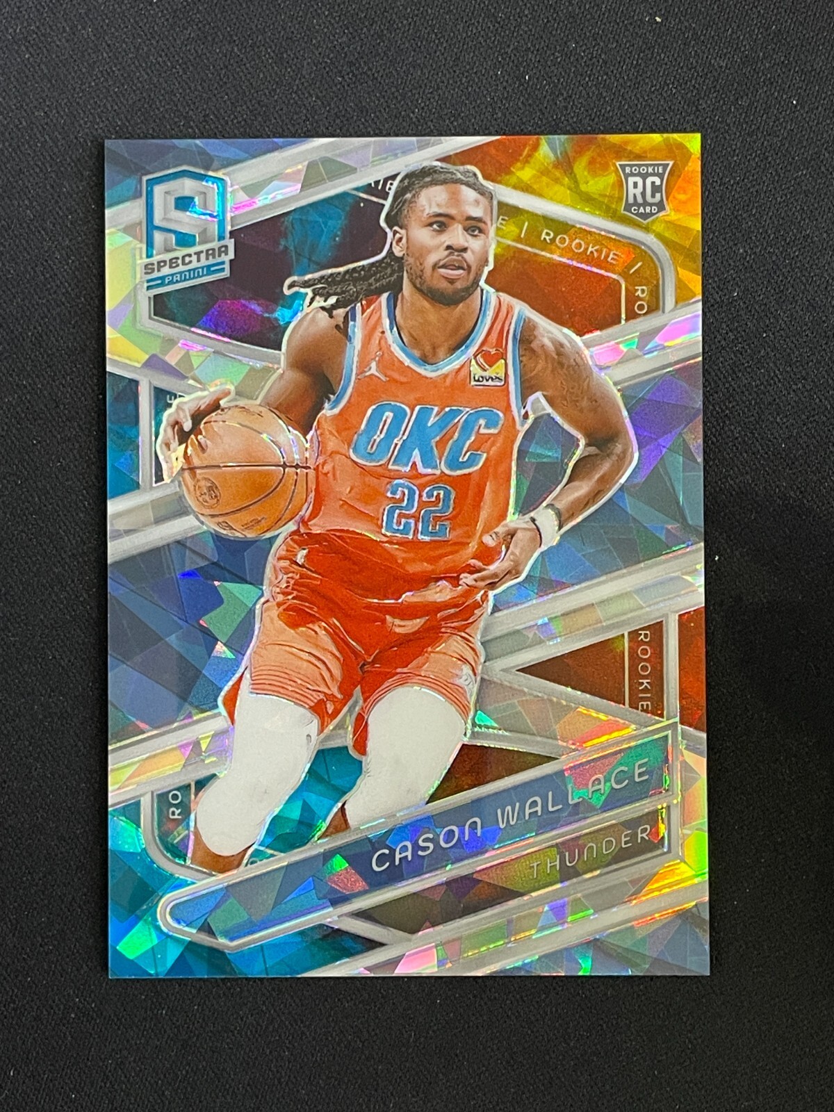 Cason Wallace 2023-24 Panini Spectra RC Astral Cracked Ice Prizm 01/49 #164