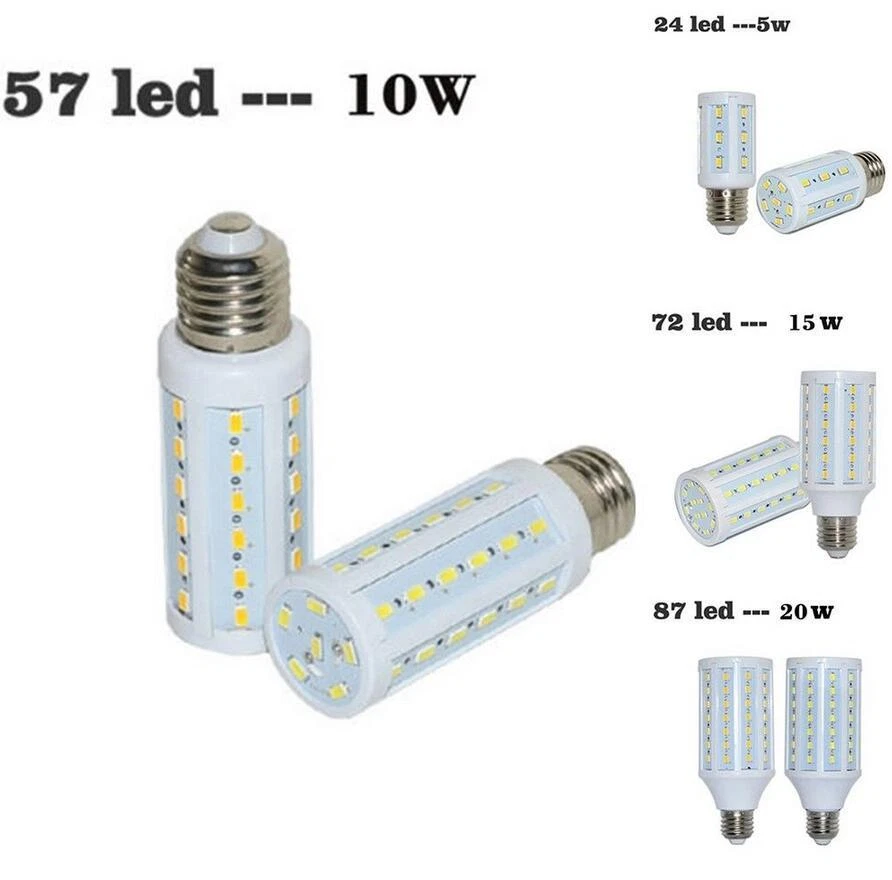E27 DC12V Base Socket Screw LED Corn Light Lamp Bulb Outdoor Camp Home - Image 4 of 4