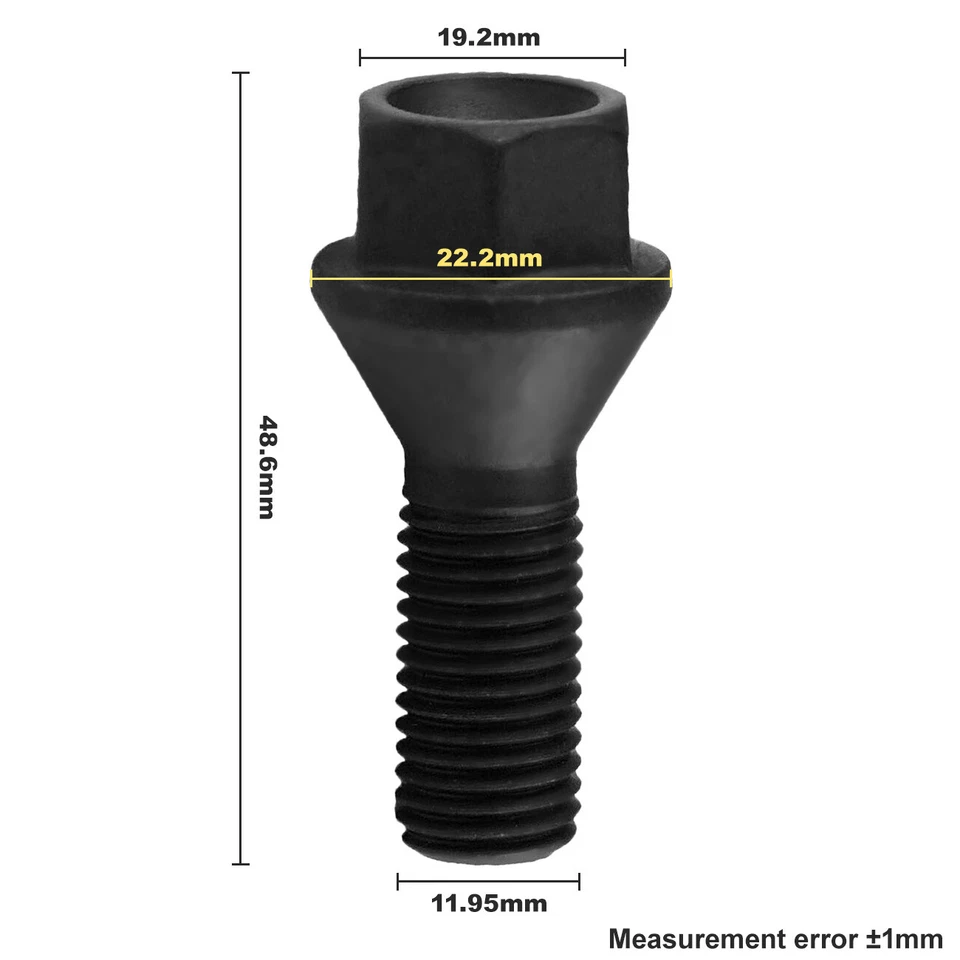 Juego de 20 tuercas pernos de rueda 12 X1,5 mm para BMW E46 E90 E39 E60 E53 36131095390 Foto 3 de 4