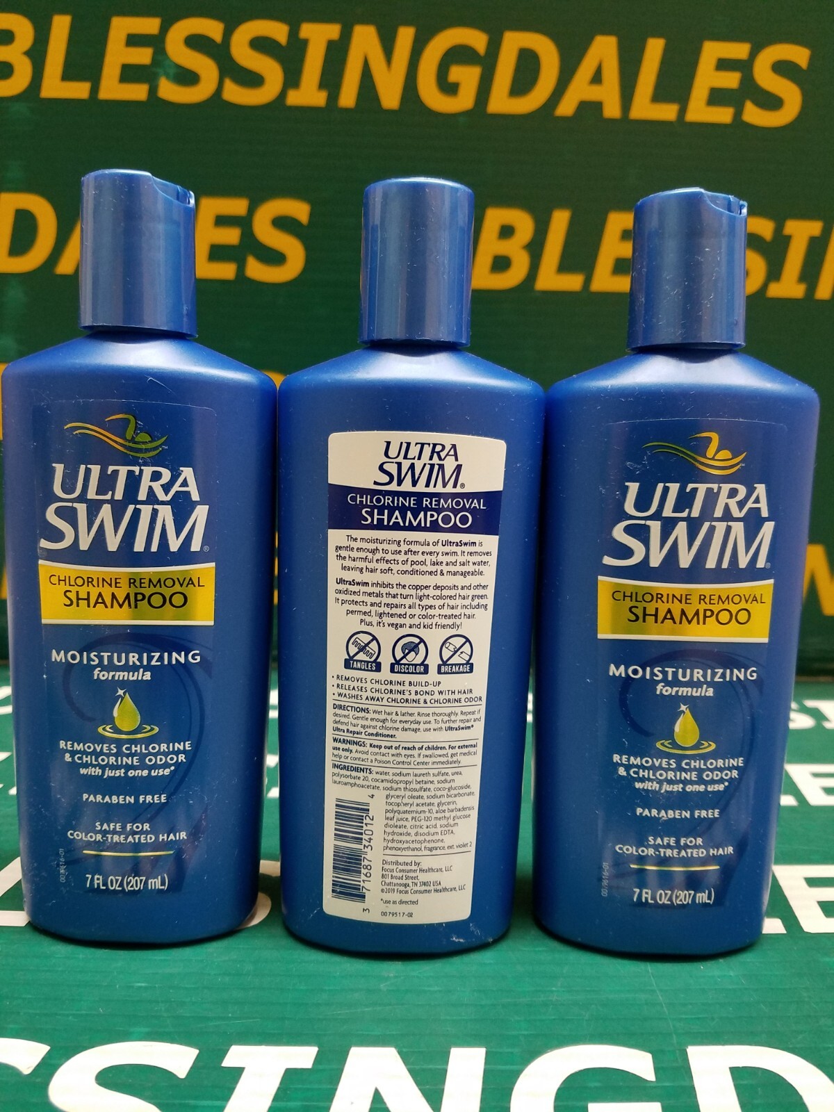 Lot of 3 UltraSwim Chlorine Removal Shampoo  7 Fl Oz. Each
