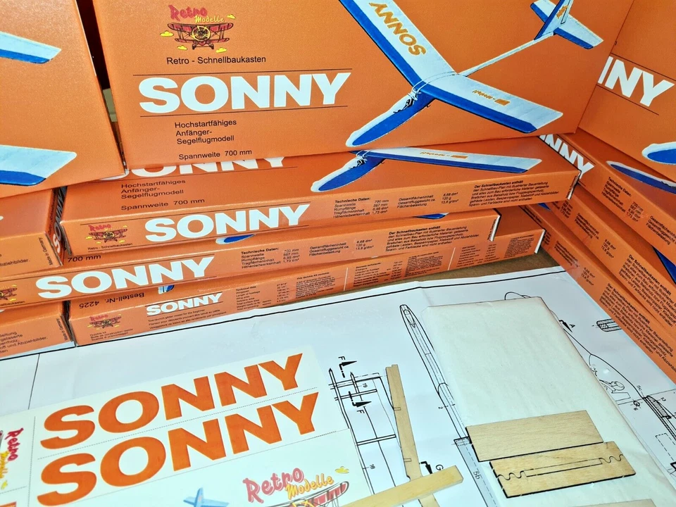 Retrobaukasten Segler SONNY Spannweite 700 mm gelasert. Der SONNY Nr. 4225 - Bild 2 von 4