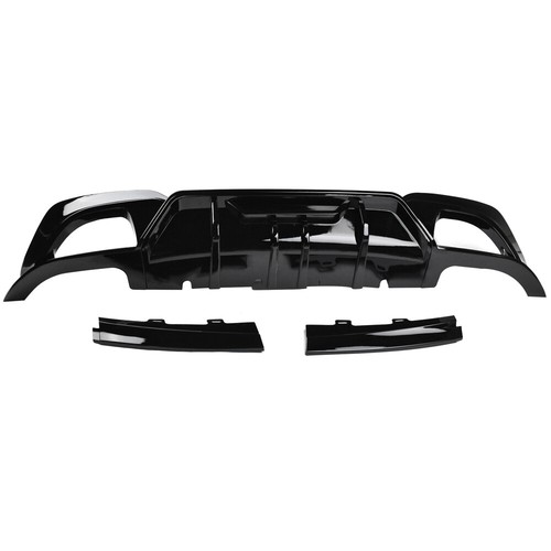 For 2019-2022 BMW 3 Series G20 M Sport Rear Diffuser Bumper Splitter Gloss Black - Picture 2 of 11
