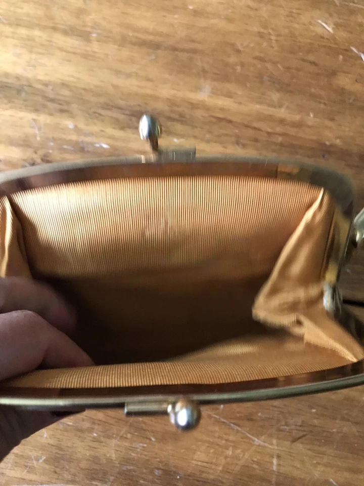 Bolso de mano Etra vintage pequeño dorado de noche usado en excelente estado elegante años 50 60 Foto 4 de 4