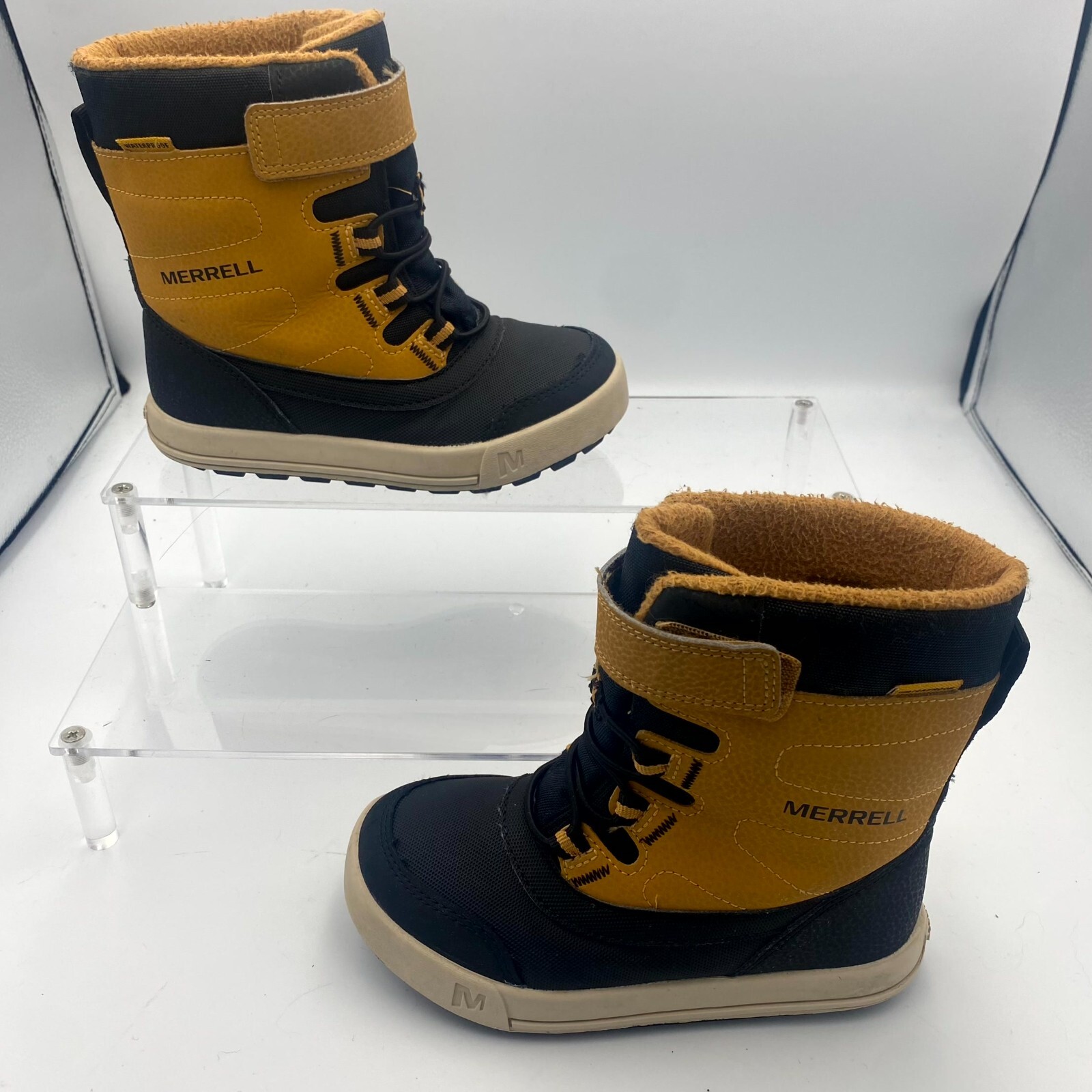 Stivali invernali Merrell Snow Storm MK263993 bambino US 11M nero giallo impermeabili