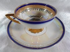 TASSE & SOUS TASSE SCENE GALANTE PORCELAINE DE  SAXE ALLEMAGNE 