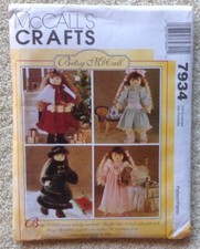 VTG. McCALL'S PATTERN 7934 - 18" BETSY McCALL DOLL CLOTHES UNCUT/FF