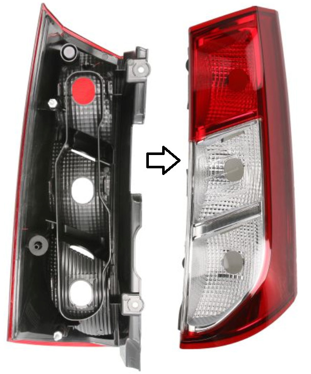 Feu arriere droit Dacia Dokker 265500284R bloc optique de rechange d'origine pour phase 1 et 2