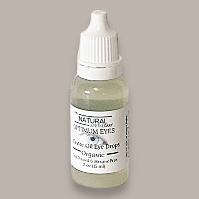 Organic Castor Oil Eye Drops. Hexane Free. FMN Natural Apothecary.