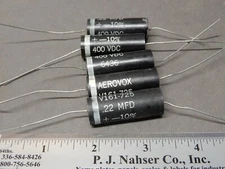 Aerovox V161-725 Capacitors .22uf 400V - Sample= .21uf - Qty 5 NOS