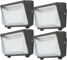 150W LED Wall Pack Lights ~ 5000K 120-277V ~ 4PK ~ Warehouse Parking Lot *7276C7