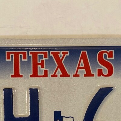 Texas Lone Star TRIPLE Digit 6 666 license plate repeating NFH 666