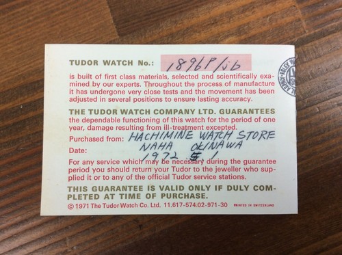 Tudor Vintage 1972 Guarantee Booklet Ink Unpunched + Free Post - Picture 2 of 11