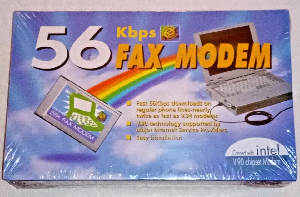 56 Kbps FAX MODEM PC Card V.90 Intel Chipset 1261022-011 Unopened NOS Vintage - Image 2 of 4