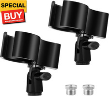 2pcs Versatile Microphone Clip, Adjustable Mic Holder for Microphones with Outer