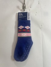 Old Navy Unisex Toddler Baby Cozy Fair Isle Plush Textured Gripper-Dots Socks