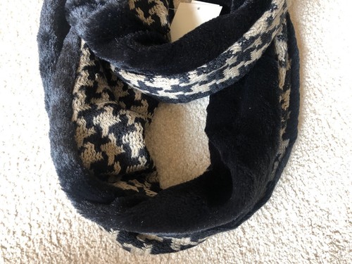 Collection Eighteen 18 Furocious Faux Fur Infinity Loop Scarf Black Nude NWT New - Picture 4 of 12